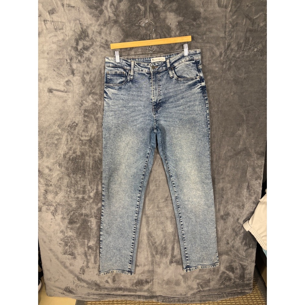 American Tall Straight Leg Jeans Light Wash Acid Denim Tall Fit High Rise